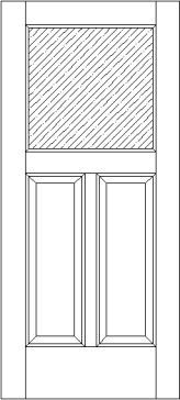 2 Raised Panel 1 Lite 375 Exterior Door
