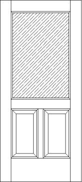 2 Raised Panel 1 Lite 625 Exterior Door