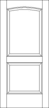 2 Raised Arch Top Panel Custom Exterior Door