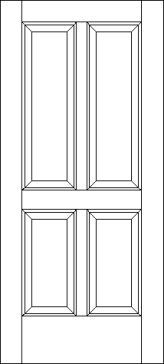 4 Raised Panel Traditional Exterior Door