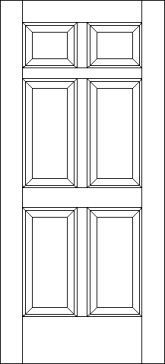 6 Raised Panel Traditional Exterior Door