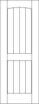 Bevel Tounge and Groove 2 Arch Top Panel Interior Door