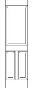 Traditional 3 Raised Panel Interior Door